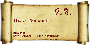 Ihász Norbert névjegykártya