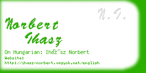 norbert ihasz business card